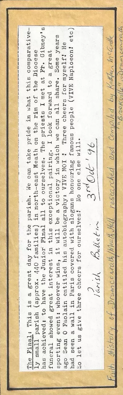 Historic parish photograph or document